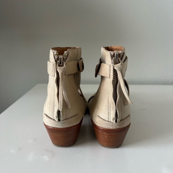 Rebecca Minkoff Suede Caged Kitten Heel Booties - Picture 4 of 7